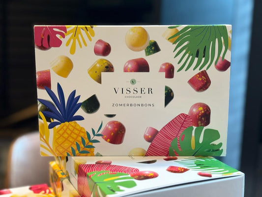 Doos zomer bonbons van Visser Chocolade
