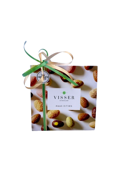 Paaseitjes in luxe geschenkdoos van Visser Chocolade