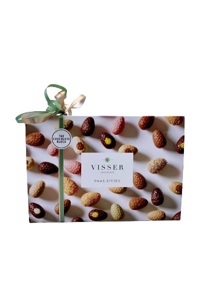Paaseitjes in luxe geschenkdoos van Visser Chocolade