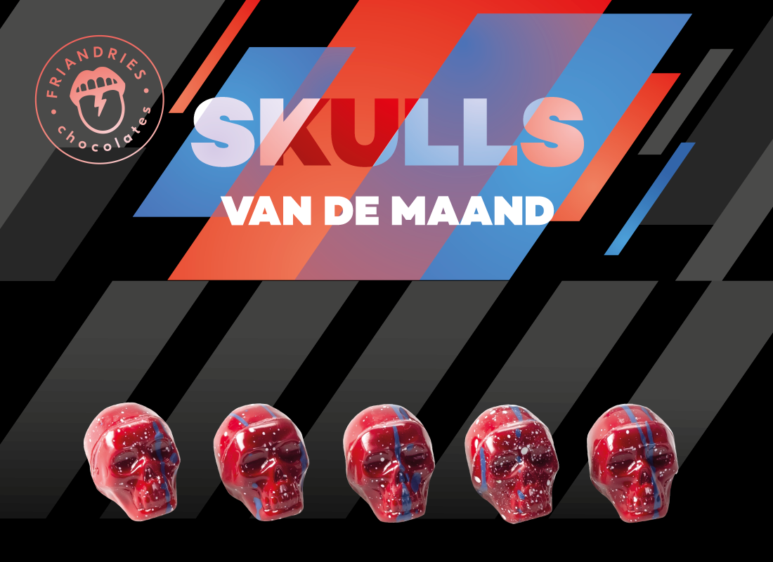 Skulls bij chocolaterie The Chocolate Block in Breda
