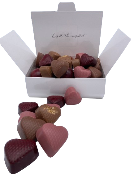 Valentijn bonbons van Visser Chocolade