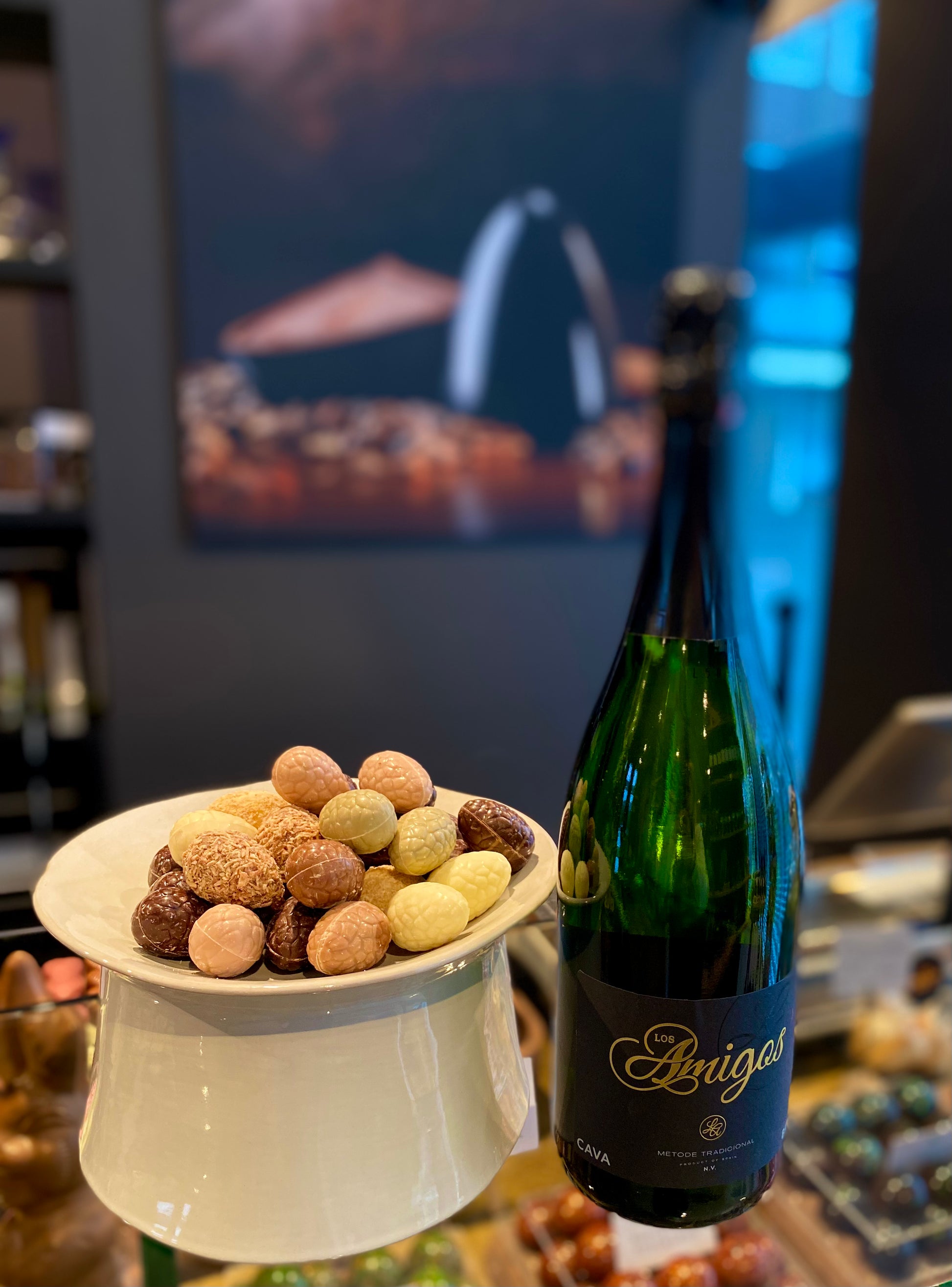 Chocolade en wijn kade pasen