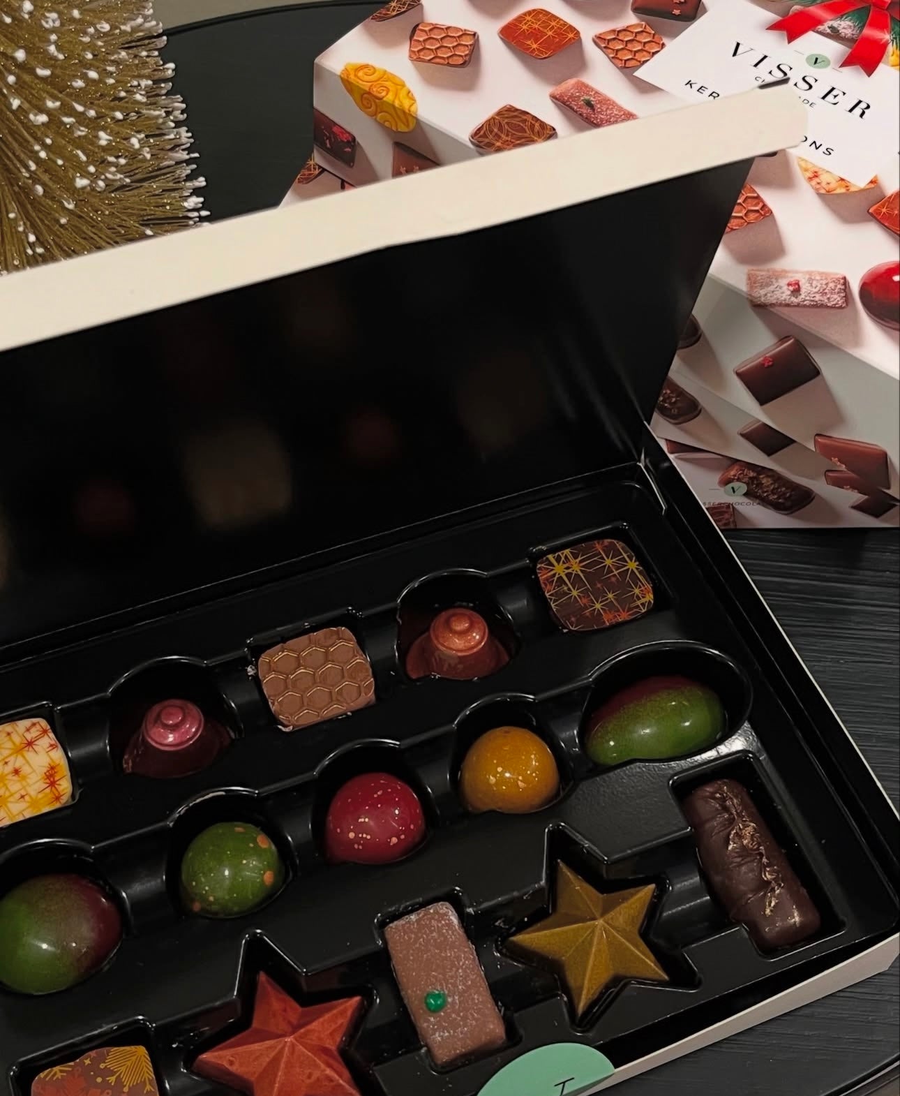 Kerst Bonbons van Visser Chocolade