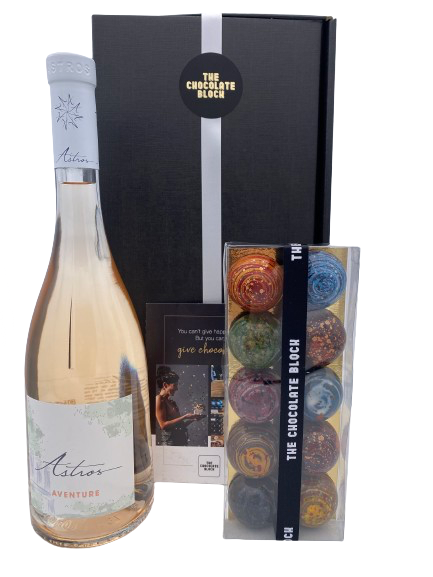 Rosé wijn en chocolade pakket voor vaderdag