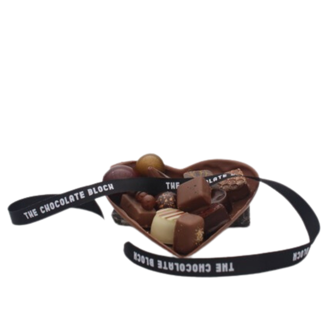 Chocolade hart met bonbons van The Chocolate Block